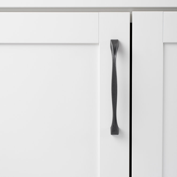 Black Iron Twist Cabinet Handles 6-5/16 Inch 5-Pack