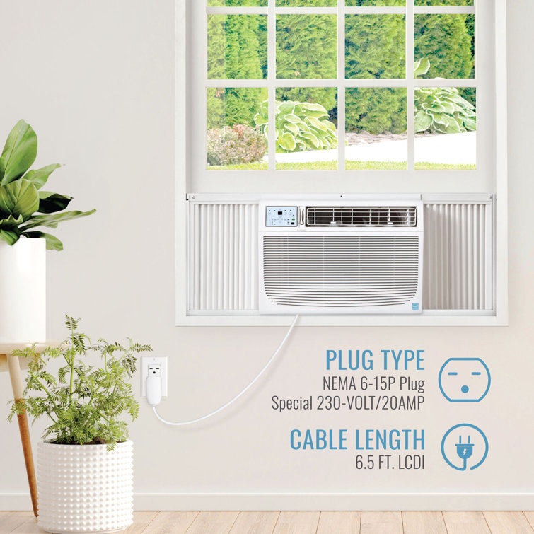White 18,000 BTU Window Air Conditioner with Remote Control