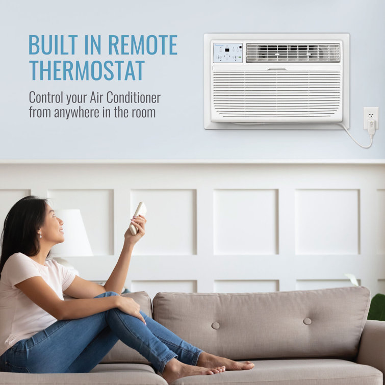 Keystone 10,000 BTU White Through-the-Wall Air Conditioner with Heater and Remote