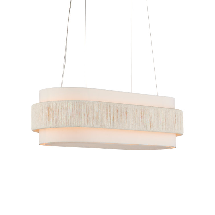 Monreale White and Off-White Oval Chandelier