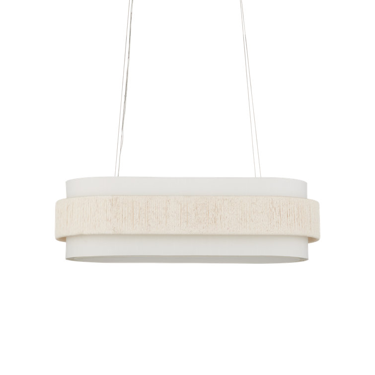 Monreale White and Off-White Oval Chandelier