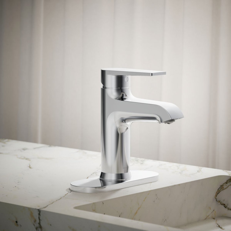 Hint Polished Chrome Single-Handle Low-Arc Bathroom Faucet