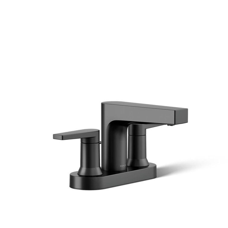 Matte Black Modern Centerset Bathroom Sink Faucet