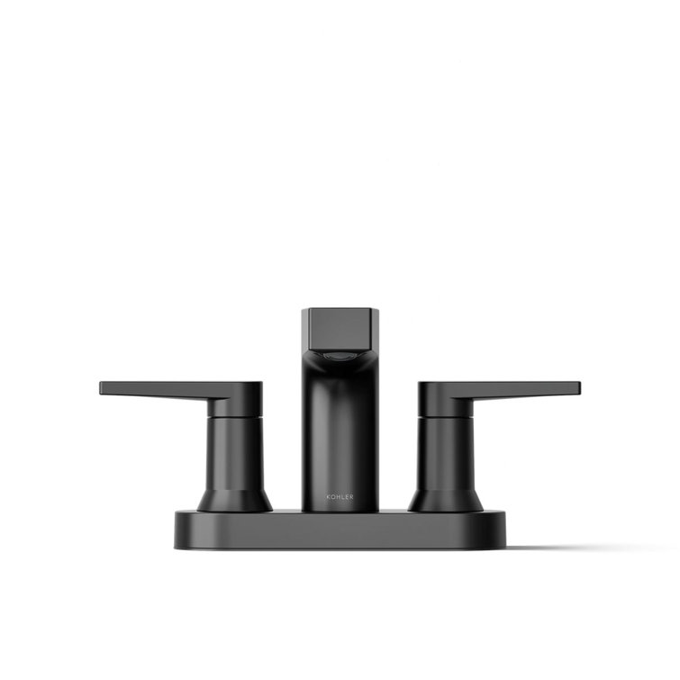 Matte Black Modern Centerset Bathroom Sink Faucet