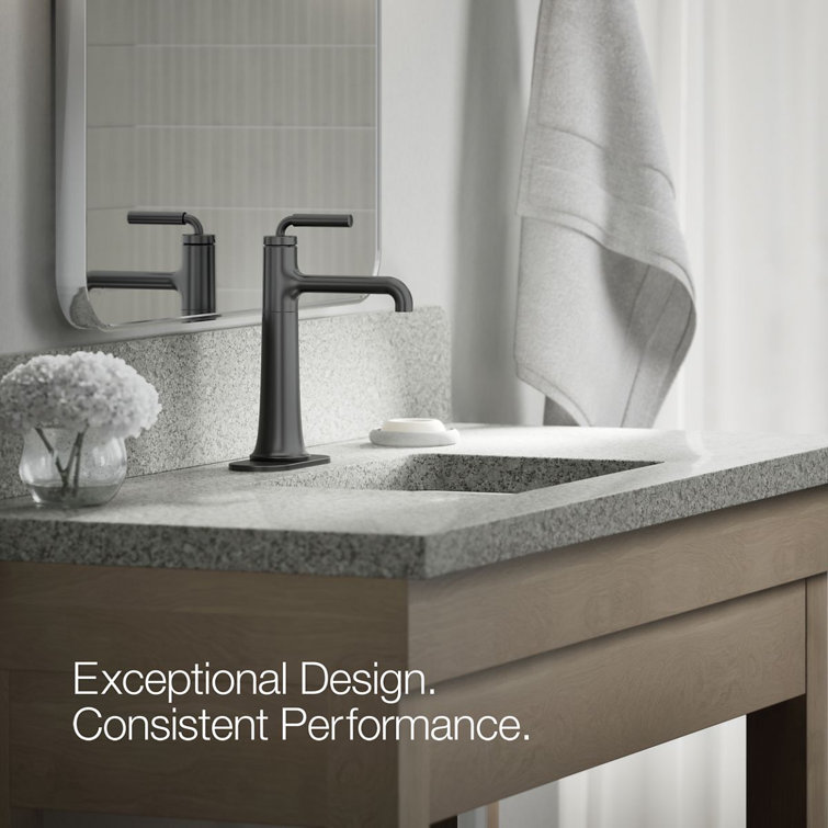 Matte Black Tall Single-Handle Bathroom Sink Faucet