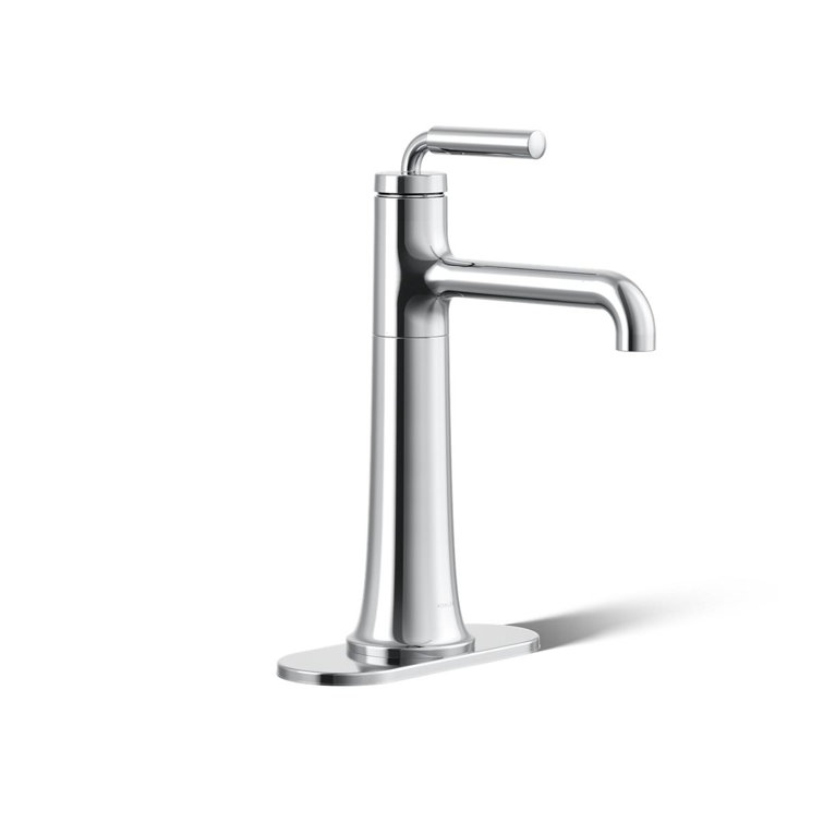 Chrome Brass Single-Handle Tall Bathroom Faucet