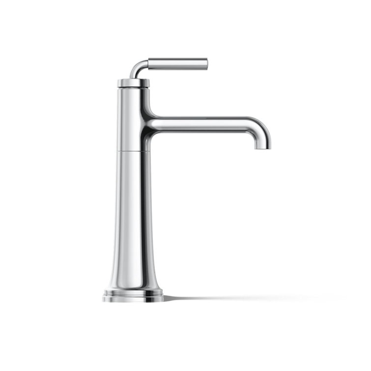 Polished Chrome Tall Single-Handle Bathroom Sink Faucet