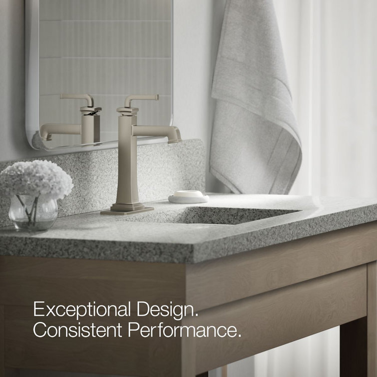 Elegant Riff Tall Single-Handle 11.38" Bathroom Faucet in Vibrant Brushed Nickel