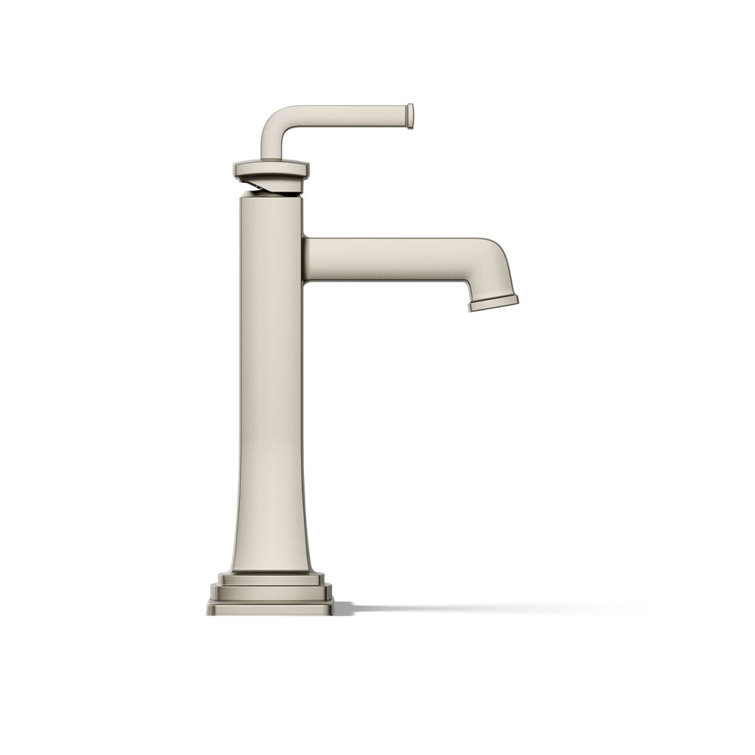 Elegant Riff Tall Single-Handle 11.38" Bathroom Faucet in Vibrant Brushed Nickel
