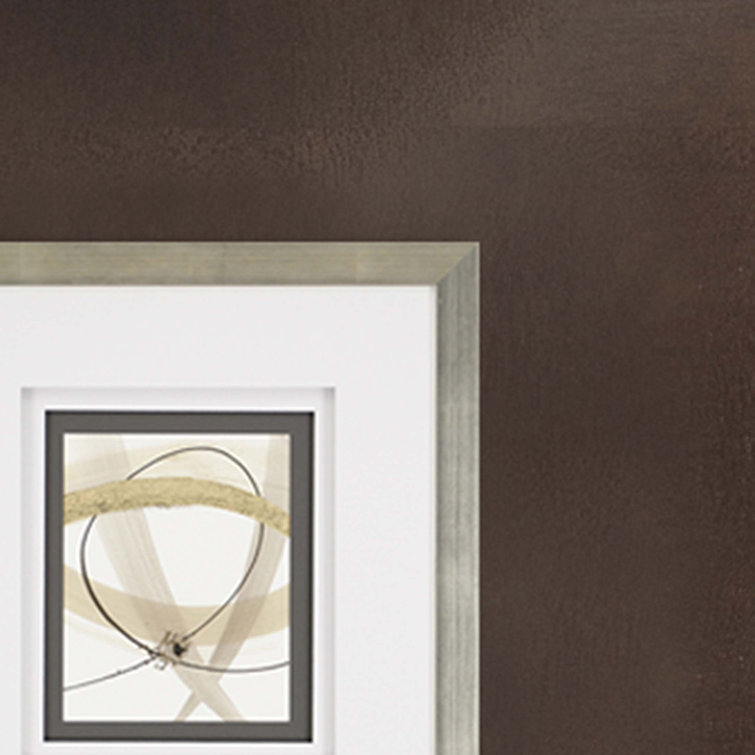 Vertical Geometric Acrylic Print with Brown Finish