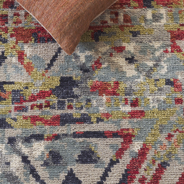 Samarkand Elegance Hand-Knotted Wool 6' x 9' Red Area Rug