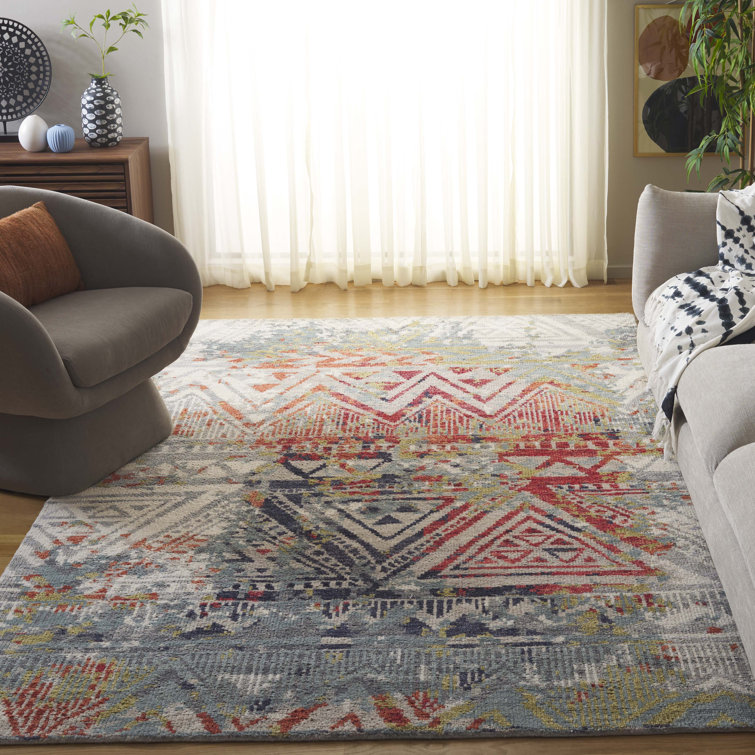 Samarkand Elegance Hand-Knotted Wool 6' x 9' Red Area Rug