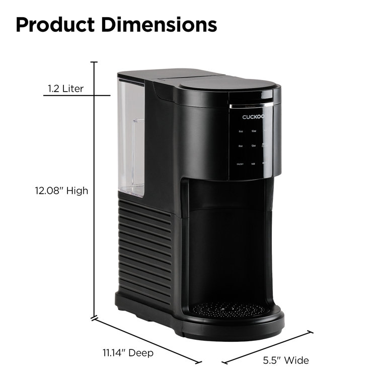 Cuckoo Electronics CCM-AK011B CUCKOO Electric 3-in-1 Coffee Maker Uses Ground Coffee/ K-Cup Pod / Loose Tea Leaves Single Serve Coffee Brewer and Tea Maker (CCM-AK011B)