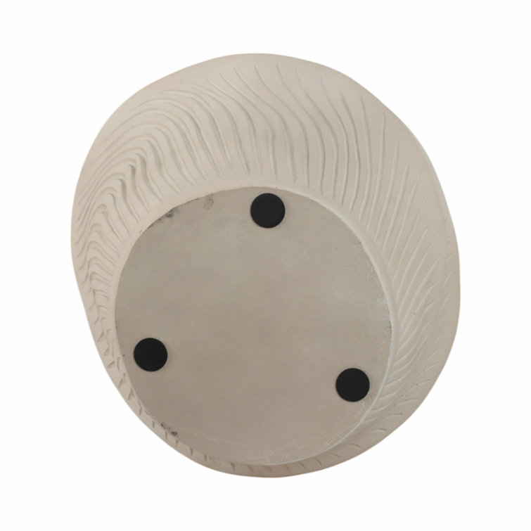 Handcrafted Off-White Resin Novelty Table Vase