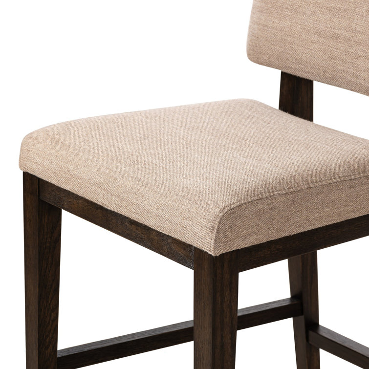 Natural Wood and White Acrylic Counter Stool