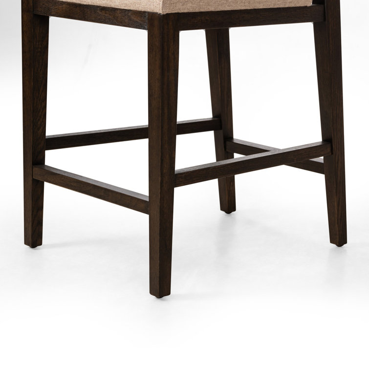 Natural Wood and White Acrylic Counter Stool