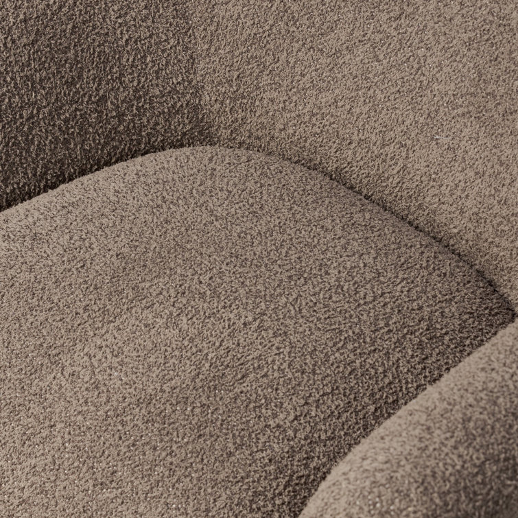 Sheldon Java Polyester Blend Accent Chair with Matte Ebony Metal Frame