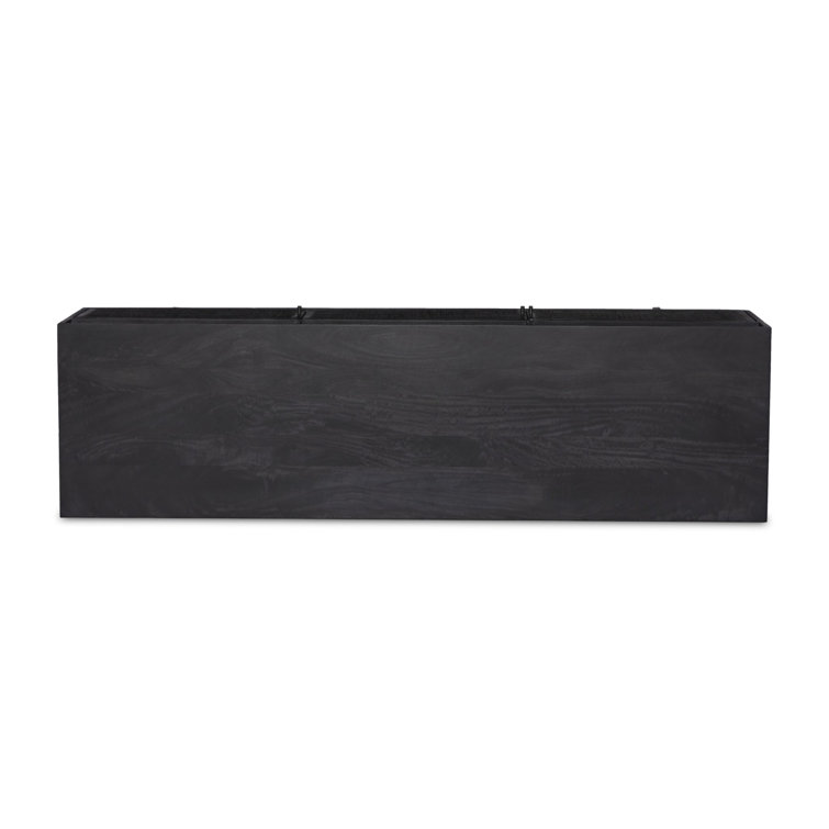 Black Wash Mango Wood Media Console with Black Cane