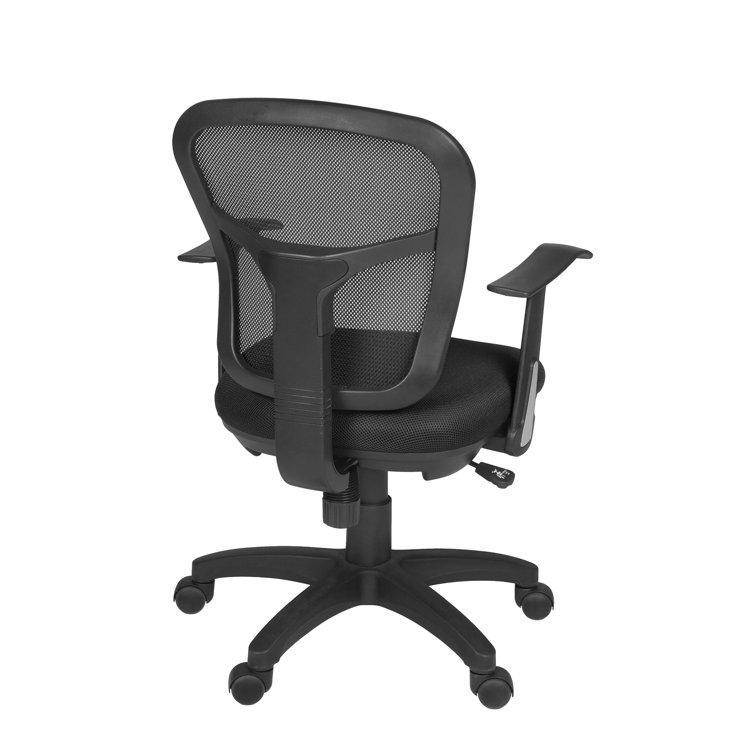 Harrison Adjustable Black Mesh Task Chair with Lumbar Support