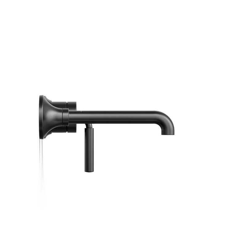 Tone Matte Black Midcentury Modern Wall-Mount Bathroom Faucet