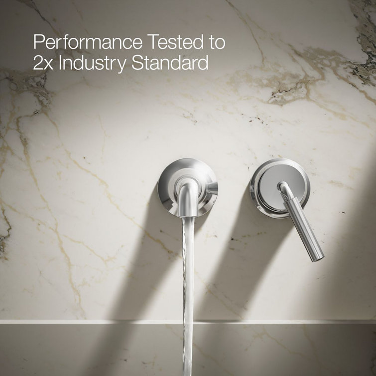 Tone Polished Chrome Single-Handle Wall-Mount Bathroom Faucet