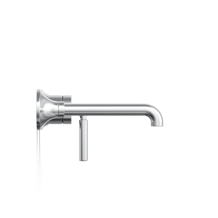 Tone Polished Chrome Single-Handle Wall-Mount Bathroom Faucet
