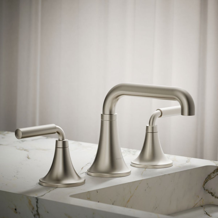 Tone Midcentury Modern Vibrant Brushed Nickel Bathroom Sink Faucet