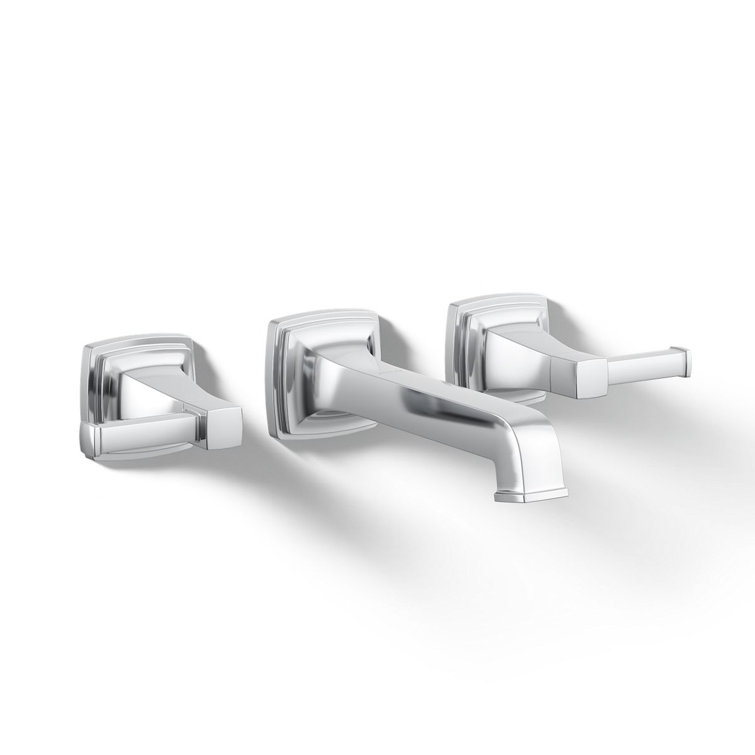 Elegant Traditional Chrome Wall-Mounted Bathroom Sink Faucet, 1.2 GPM