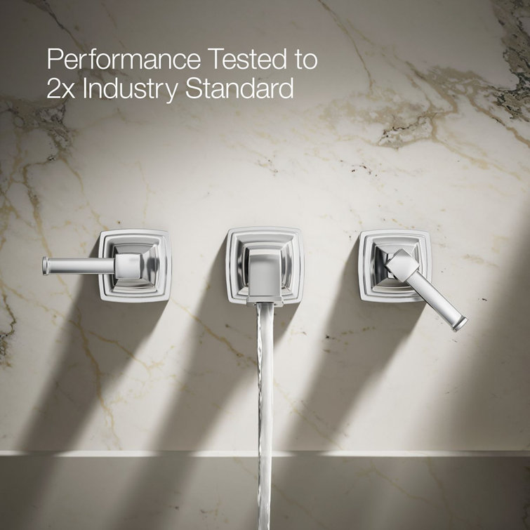 Elegant Traditional Chrome Wall-Mounted Bathroom Sink Faucet, 1.2 GPM