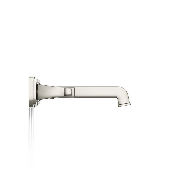 Elegant Vibrant Polished Nickel Wall-Mounted Bathroom Sink Faucet