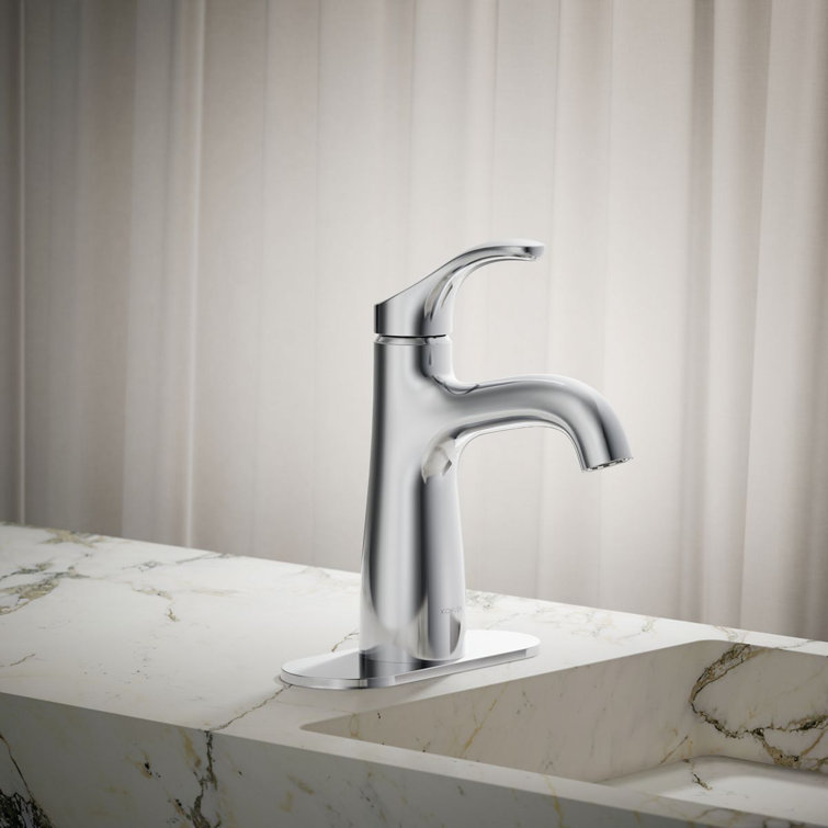 Elegant Polished Chrome Single-Handle Monoblock Bathroom Faucet