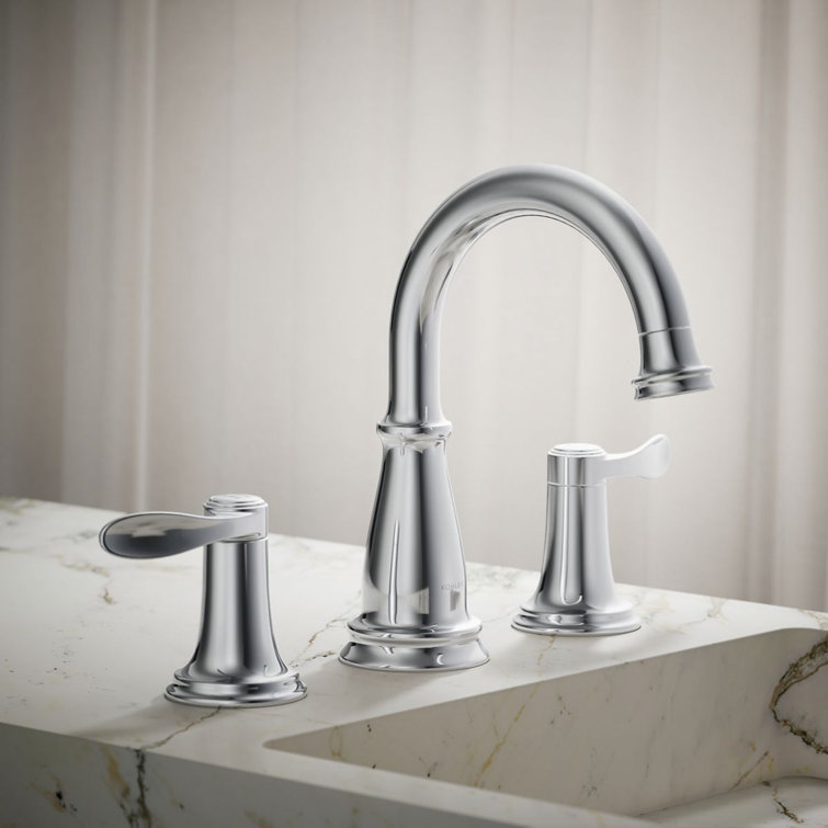Bellera Polished Chrome Widespread Bathroom Sink Faucet