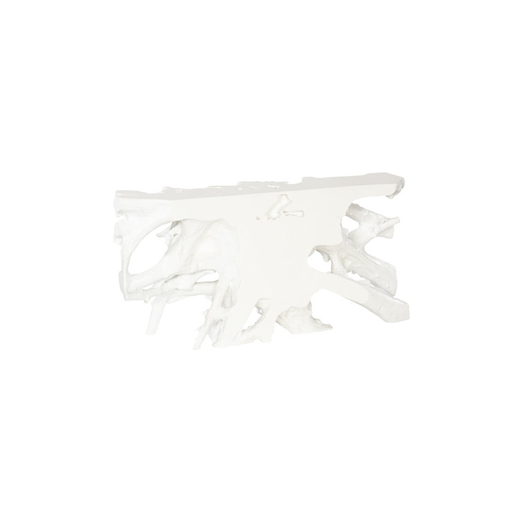 White Sculptural Root Console Table