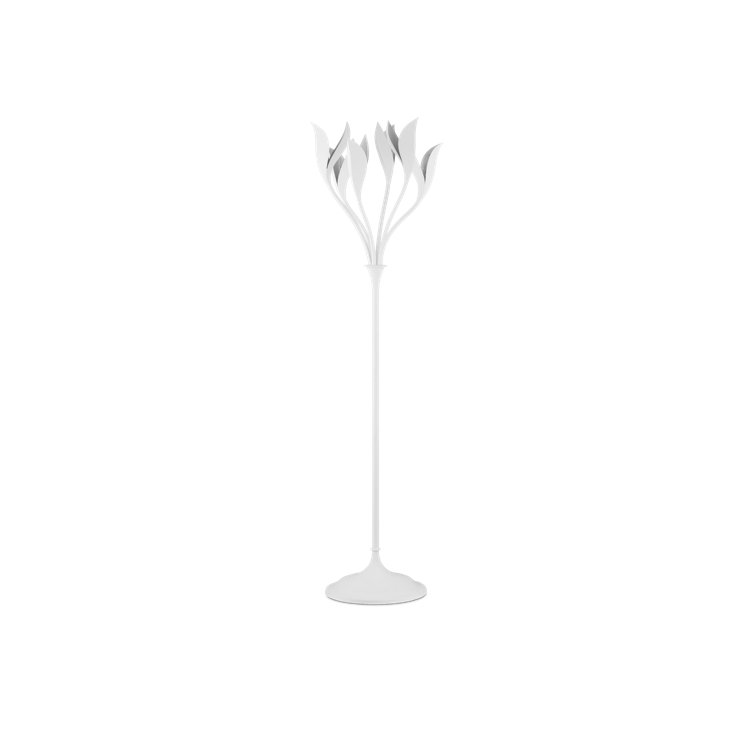 Snowflower White Adjustable Wrought Iron Floor Lamp