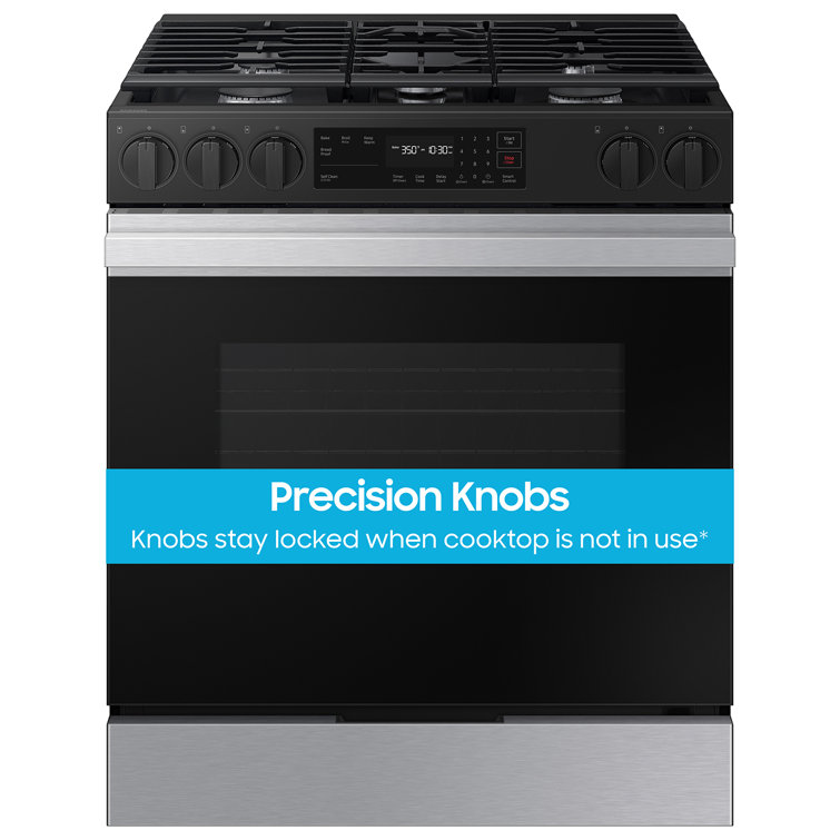 Samsung 6.0 cu. ft. Stainless Steel Smart Slide-In Gas Range