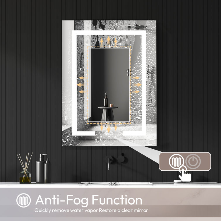 Santona Silver Aluminum Frameless LED Medicine Cabinet