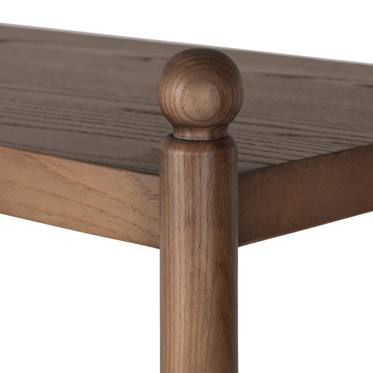 Amber Ash Tall Wooden Bookcase with Turned Ball Detailing