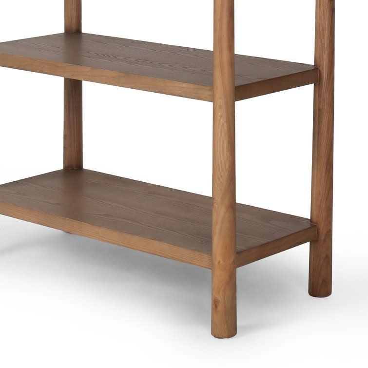 Amber Ash Tall Wooden Bookcase with Turned Ball Detailing