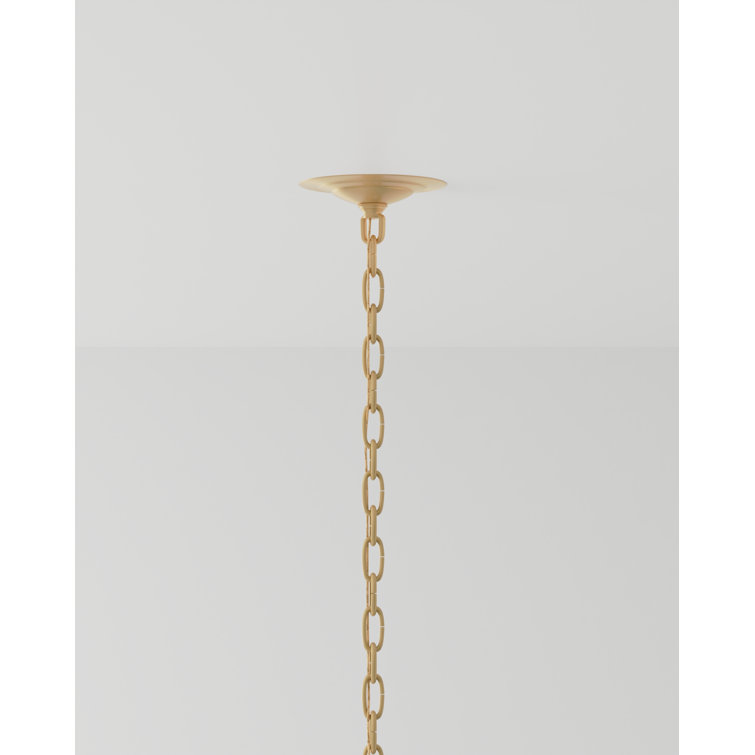 Natural and Gold Leaf Rope 4-Light Chandelier
