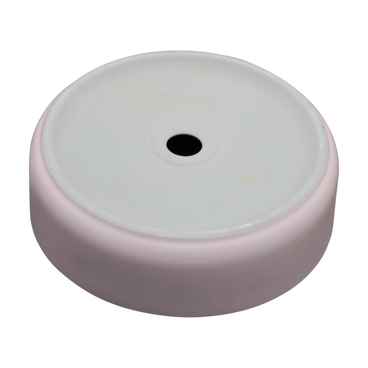 16" Pink Round Ceramic Vessel Bathroom Sink