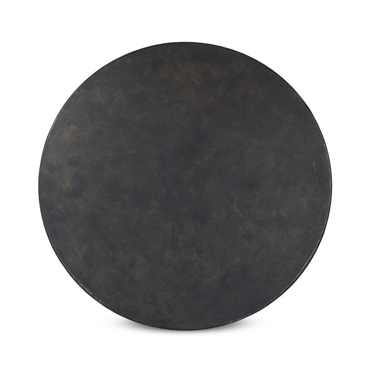 Leblanc Distressed Bronze Cast Aluminum Round Dining Table