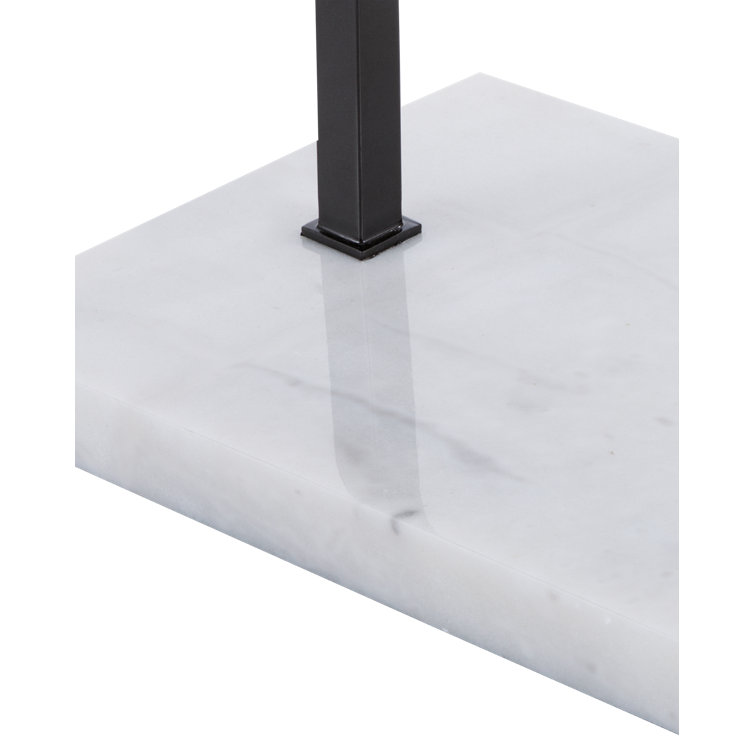 Adjustable Oil Rubbed Bronze Arc Floor Lamp with White Shade
