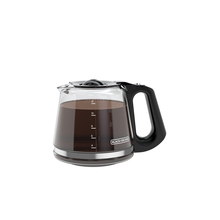 Black Programmable 12-Cup Coffeemaker with Vortex Technology