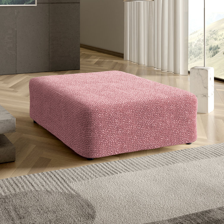 Stretchy Slipcover for Ottoman - Easy to Clean & Durable - Microfibra Collection