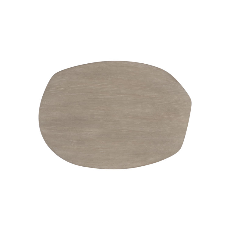 Tawny Brown Oak Veneer Round Side Table