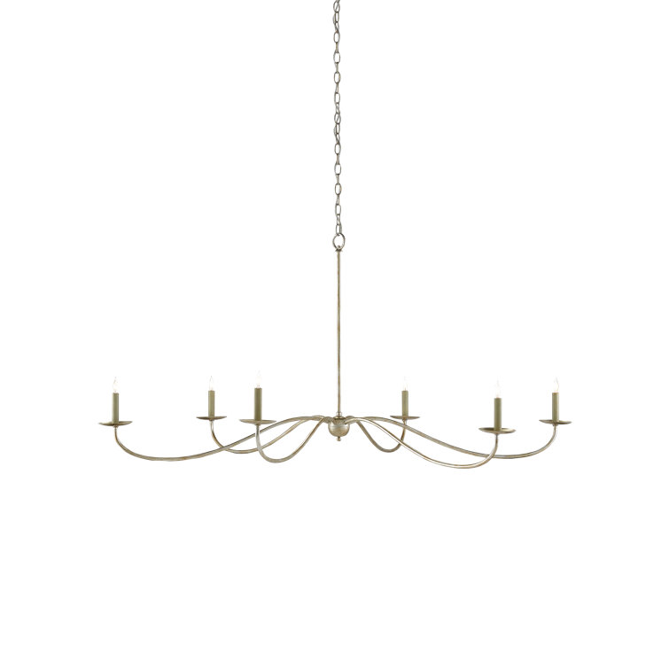 Saxon Silver Granello 6-Light Candle Chandelier