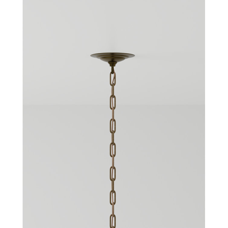 Vintage Brass Bowl Pendant Light with Gold Cord