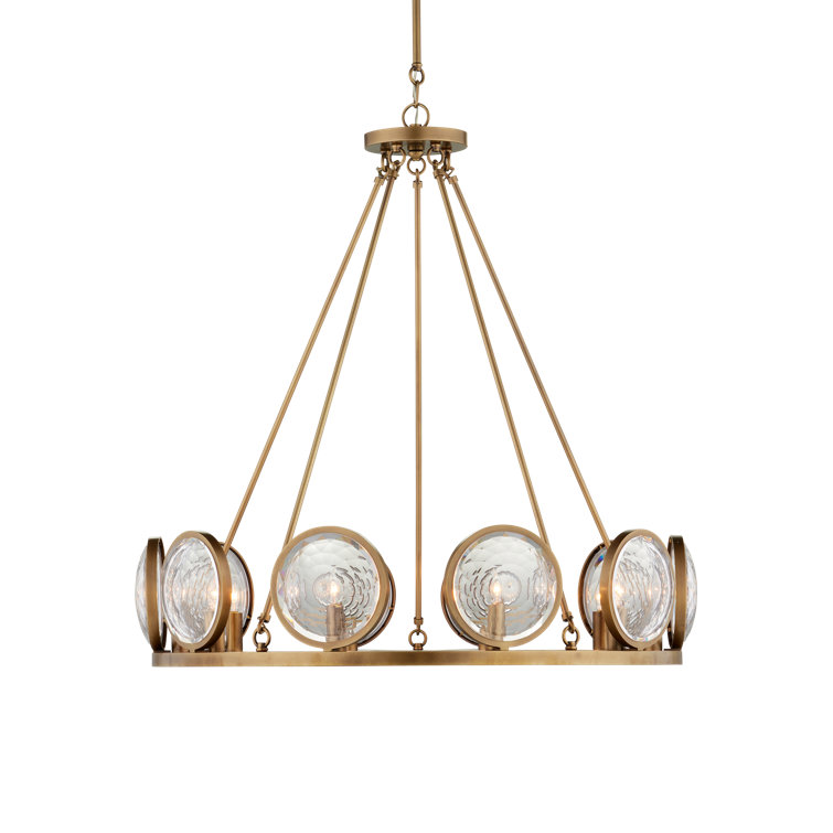 Antique Brass and Crystal 10-Light Chandelier