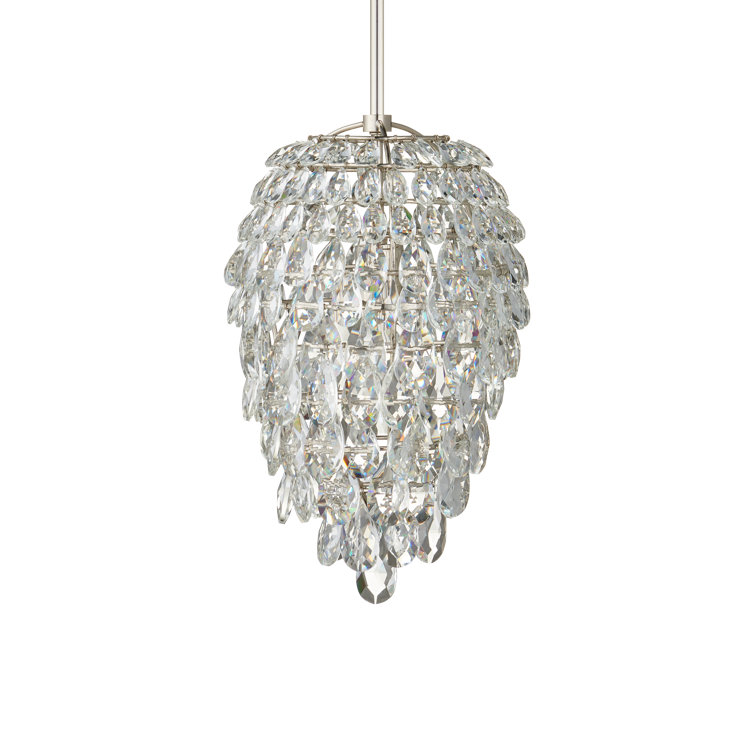Aisling Mini Teardrop Crystal 1-Light Pendant in Polished Nickel