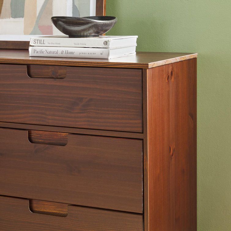 Mid-Century Modern Walnut Dresser with Deep Storage Drawers
